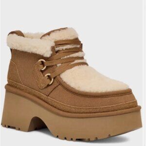 UGG® Classic New Heights Genuine Shearling Lace-Up Bootie (Women)